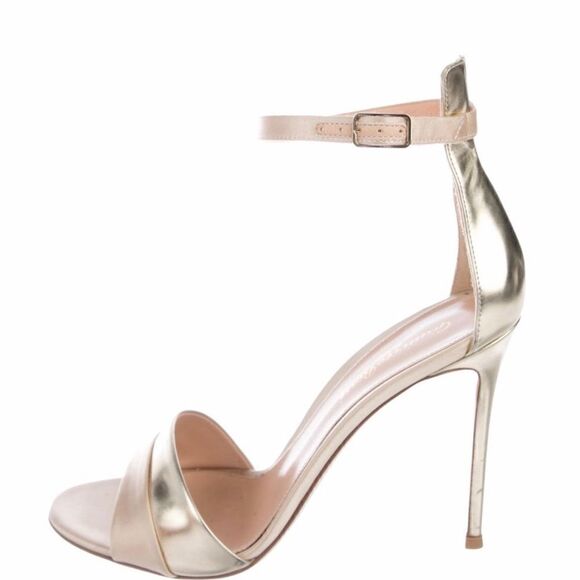 Gianavito Rossi Metallic Leather Sandals - Picture 1 of 5